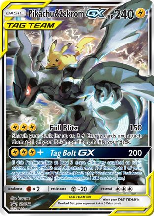 Pikachu & Zekrom GX SM168 [SM Promos]  - Holofoil