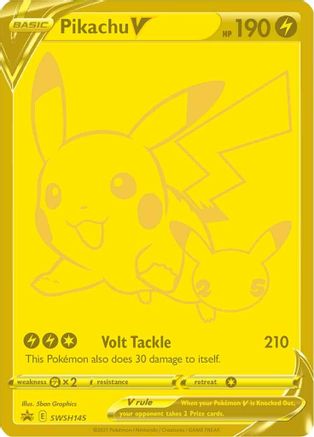 Pikachu V SWSH145 [SWSH Sword & Shield Promo Cards]  - Holofoil