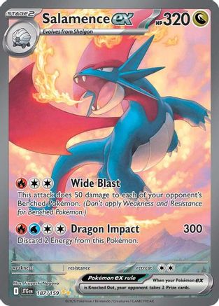 Salamence ex 187/159 [SV09 Journey Together]  - Holofoil