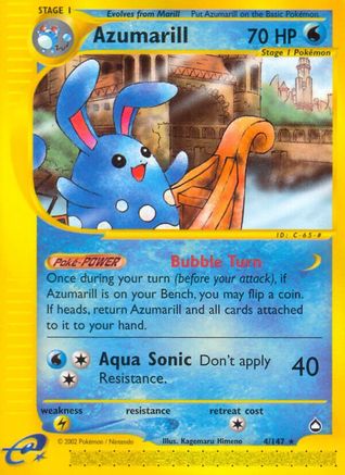 Azumarill 004 [Aquapolis]  - Reverse Holofoil