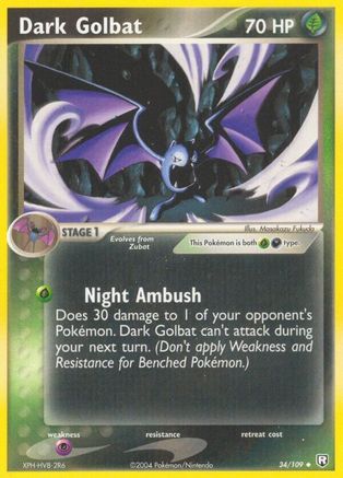 Dark Golbat 034/109 [Team Rocket Returns]  - Reverse Holofoil