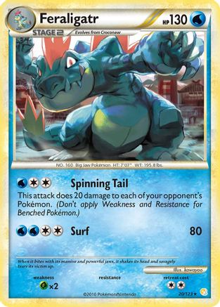 Feraligatr 020 [HeartGold SoulSilver]  - Reverse Holofoil