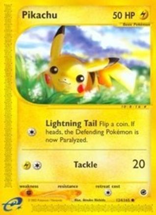 Pikachu 124/165 [Expedition]  - Reverse Holofoil