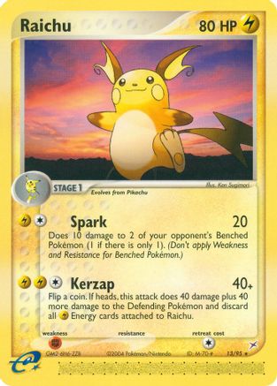 Raichu 013 [Team Magma vs Team Aqua]  - Reverse Holofoil