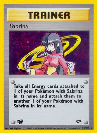 Sabrina (20) 020/132 [Gym Challenge]  - 1st Edition Holofoil