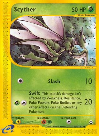Scyther (106) 106/147 [Aquapolis]
