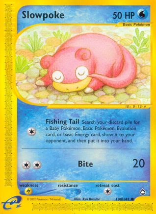Slowpoke 108 [Aquapolis]  - Reverse Holofoil