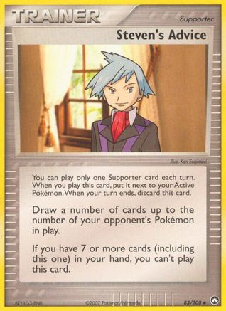 Steven's Advice 083/108 [Power Keepers]  - Reverse Holofoil