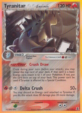 Tyranitar (Delta Species) 016 [Delta Species]  - Reverse Holofoil